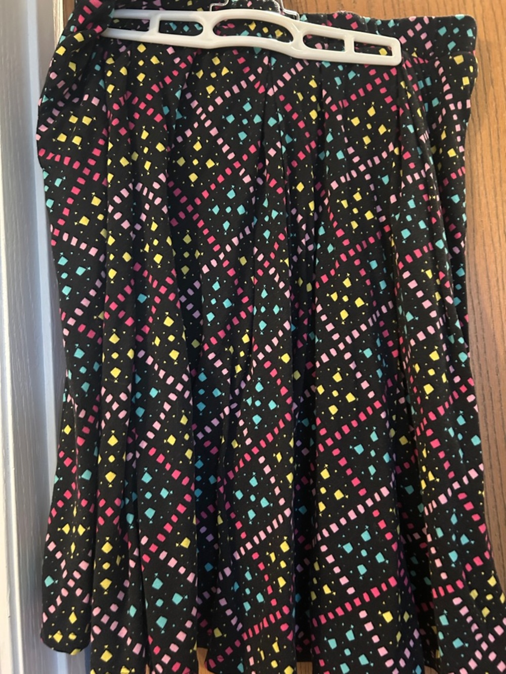 Lularoe Women's Black Geometric Print A-Line Skirt